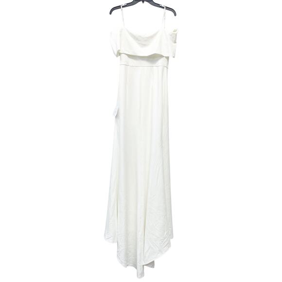 Lulus Womens Exceptional Romance White‎ Off the Shoulder Mermaid Maxi Dress XL - Picture 3 of 8
